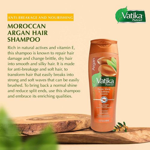 Vatika Naturals Argan Shampoo & Conditioner Combo – Deeply Nourishing Haircare Duo, Repairs Dry & Damaged Hair, Tames Frizz, Restores Shine & Softness, Suitable for All Hair Types
