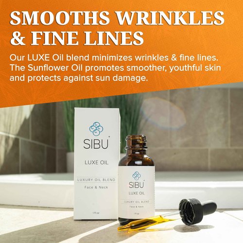 sibu LUXE Oil, Made with USDA Organic Essential Oils and Premium Himalayan Sea Buckthorn (1 oz) – Hydrates, Reduces Redness, and Soothes Irritated Skin