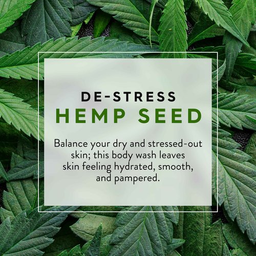 Jason Natural Body Wash & Shower Gel, De-Stress Cannabis Sativa Seed Oil, 30 Oz