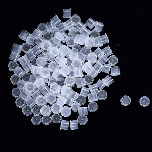 Tattoo Ink Caps Cups Extra Large,New Star Tattoo 500pcs Plastic Pigment Cups Wide Base Tatto Supplies,Pigment Ink Caps 20mm for Tattooing Kits (XL)