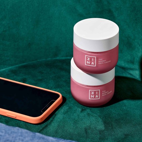 3INA MAKEUP - Vegan - Cruelty Free - The Sorbet Face Cream - Coral - Moisturizing - Soothing - Nourishing - Light Weight Texture