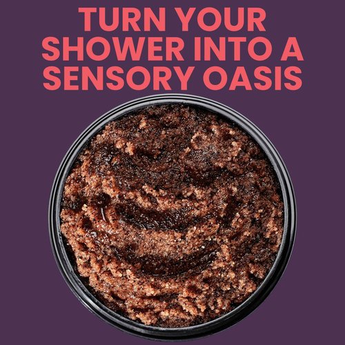(BUM) Coffee Scrub - Exfoliating Sugar Body Polish, Hydrates, Moisturizes, Anti Cellulite & Stretch Mark Treatment, with Organic Shea, Coconut Oil, Rosehip, Vitamin E, & Jojoba, Natural Deodorant, 2oz