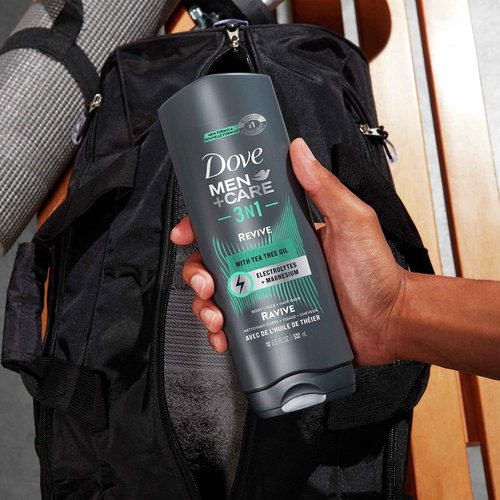 Dove Men+Care Post-Workout Body Wash For Men 3N1 Revive With Tea Tree Oil 18 oz