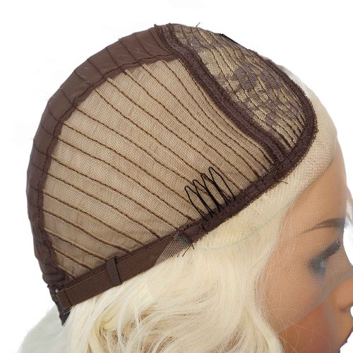 Amnenl Short Blonde 1920s Lace Front Wig Curly Bob Synthetic Hair Natural Hairline Platinum Blonde 40s 50s Wigs for Women