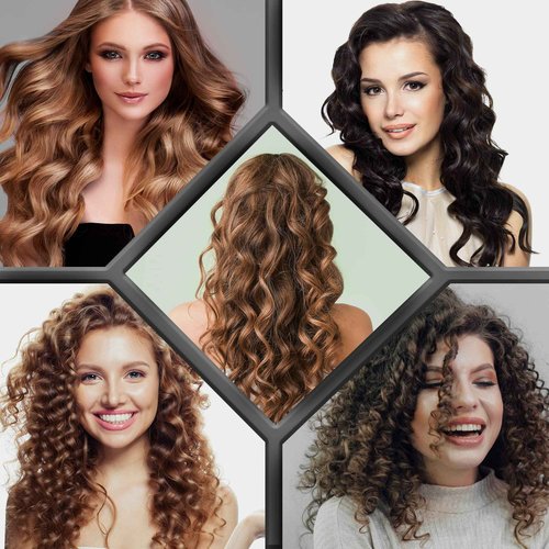 Marquee Beauty Professional Salon 8 Piece Flat And Curling Iron Set, 5 Interchangeable Ceramic Tourmaline Barrels, Heat Protectant Glove (Black)