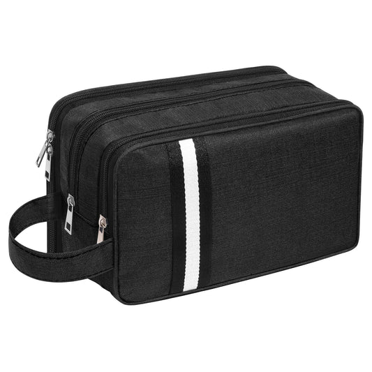 VOCUS Travel Toiletry Bag for Men,Portable Toiletry Organizer Bag with Large Capacity,Hanging Dopp Kit Water-resistant Shaving Bag for Toiletries Accessories(Black)