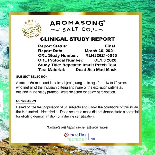 Aromasong Dead Sea Spa Bundle: 5 lbs Raw Dead Sea Salt + 100% Pure Dead Sea Mud Mask for Detox and Relaxation