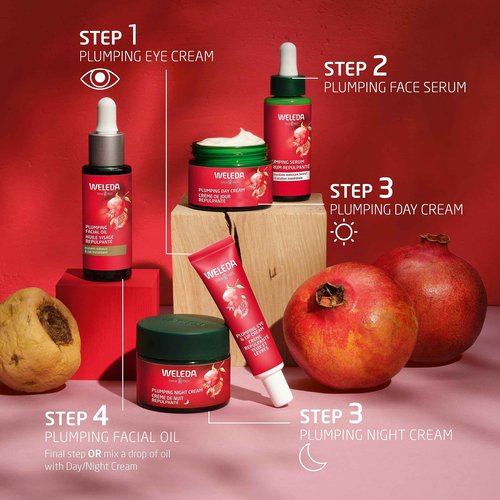 Weleda Face Care Plumping Serum, Plant Rich Serum with Peptides from Pomegranate and Maca Root