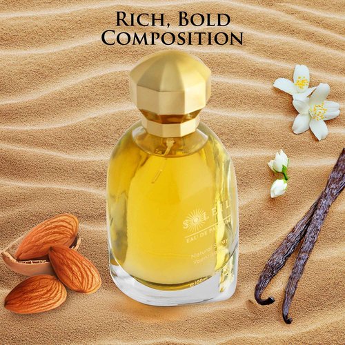 Soleil for Women Eau De Parfum - Gourmand Fragrance With Soft Florals & Creamy Sandalwood - Top Notes of Pistachio, Vanilla & Salted Caramel - Natural & Free of Parabens - Elegant 100ml Bottle