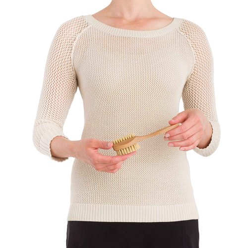 Redecker Natural Pig Bristle Nail Brush with Oiled Beechwood Handle, 6-3/4-Inches