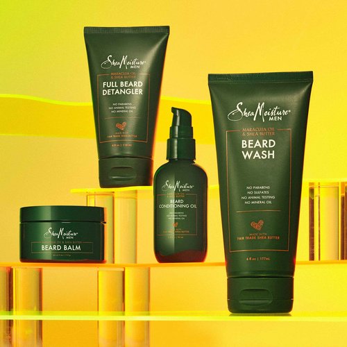 SheaMoisture Beard Care Gift Set – Natural Beard Oil & Beard Balm Scented with Essential Oils, Christmas Gifts for Men (2 Piece Set)