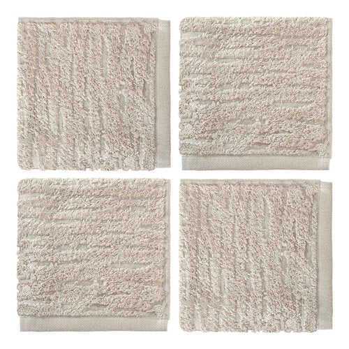 SKL Home CloudSoft Cotton Luxury 4-Piece Washcloth Set, Oatmeal