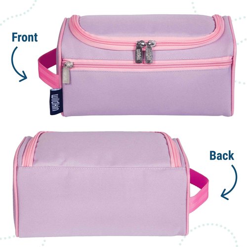 Wildkin Kids Toiletry Bag – Spacious & Durable, Ideal for School, Travel & Overnight Trips - Lilac