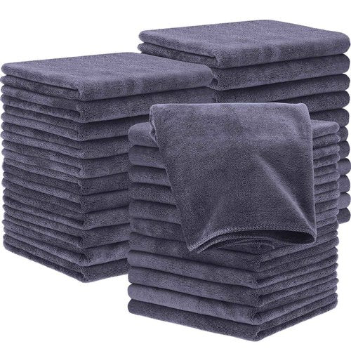 Panelee 24 36 Packs of Bleach Proof Towels Microfiber Absorbent Bleach Resistant Salon Hand Towels for Gym, Bath, Spa, Shaving, Shampoo, Home Hair Drying (Gray,14 x 29 Inch)