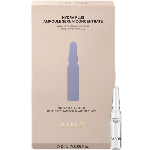 BABOR Hydra Plus Ampoule Concentrate, Moisturizing Skincare Capsule, Hyaluronic Acid Serum, Deeply Nourish to Plump and Smooth Skin, Anti Aging Serum 7 Day Treatment