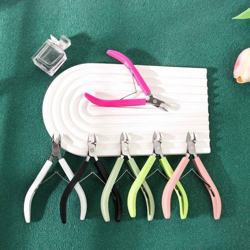 Criyar Fine Edge Cuticle Trimmer & Nippers, Scissor, Nail Clippers Silicone Handle Carbon Steel Nail Tools for Precise Removal, Durable Washable Cuticle Cutter & Remover (Rose-Color 1PC)