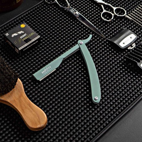 Professional Straight Razor Bundle - Stainless Steel Straight Edge Razor with 20 Gravity Premium Blades ("The OG", Dynasty)