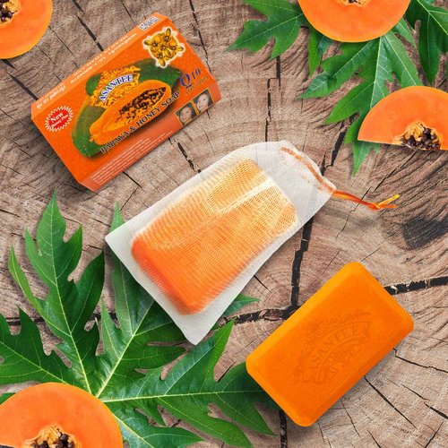 ASANTEE PAPAYA & HONEY Soap 4.40 Oz (Pack of 6)