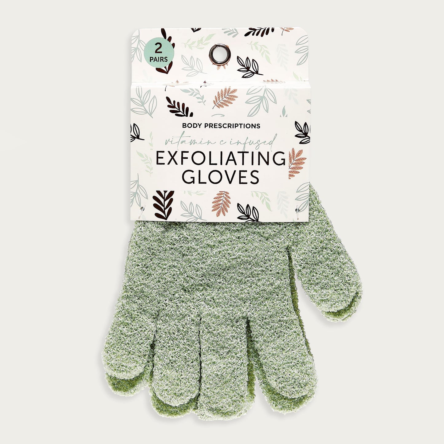 2 Pack Exfoliating Gloves Infused with Vitamin C for Bath or Shower, 4 Textured Gloves, Loofah, Shower and Spa Exfoliators for Women and Men for Clean, Soft, Skin, by Body Prescriptions