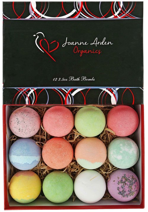 Bath Bombs for Women Gift Set. 12 Fizzy Handmade Shea Butter Essential Oil Bath Bombs for Mom & Wife. Gift for Women & Men.