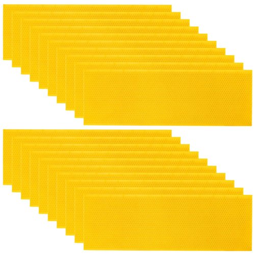 Beehive Waxed Coated Foundation Sheet,5-5/8-Inch Medium Beeswax Foundation Sheets,20 Pcs Plastic Bee Hive Foundation Sheet,Beehive Foundation Sheet Fit Medium Frame Beekeeping Supply