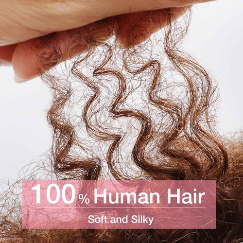 Afro Curly Mannequin Head with 100% Human Hair 10'' Cosmetology Manikin Doll Head for Hairdresser Braiding Practice Hairstyling with Free Clamp Holder-Brown