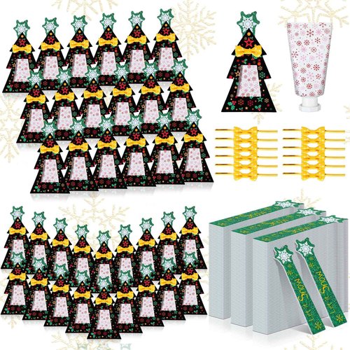 Sacubee 36 Christmas Hand Cream with Nail File Gifts Set Snowflake Hand Cream & Nail File Christmas Party Favors Travel Size Skin Lotion Xmas Party Supplies for Guests