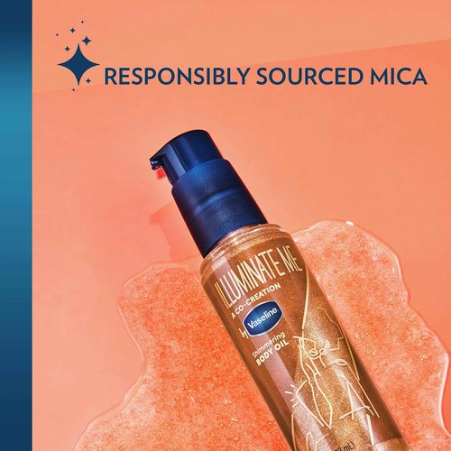 Vaseline Radiant X Even Tone Nourishing Body Lotion With 1% Niacinamide, Coconut Oil, Vitamin C, & Peptides 11 oz & Illuminate Me Shimmering Body Oil Created for Melanin Rich Skin