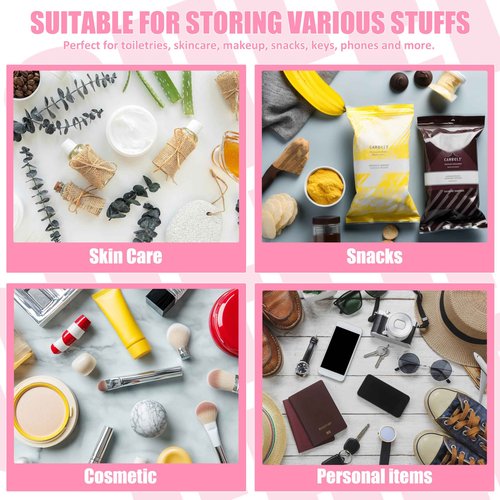 BuyCard Cheer Chenille Letter Bags Clear Makeup Bag for Travel, Cheerleader Gifts Cosmetic Bag with Handles and Zipper, Nylon & PVC Waterproof Large Cheer Accessories Toiletry Bag for Women