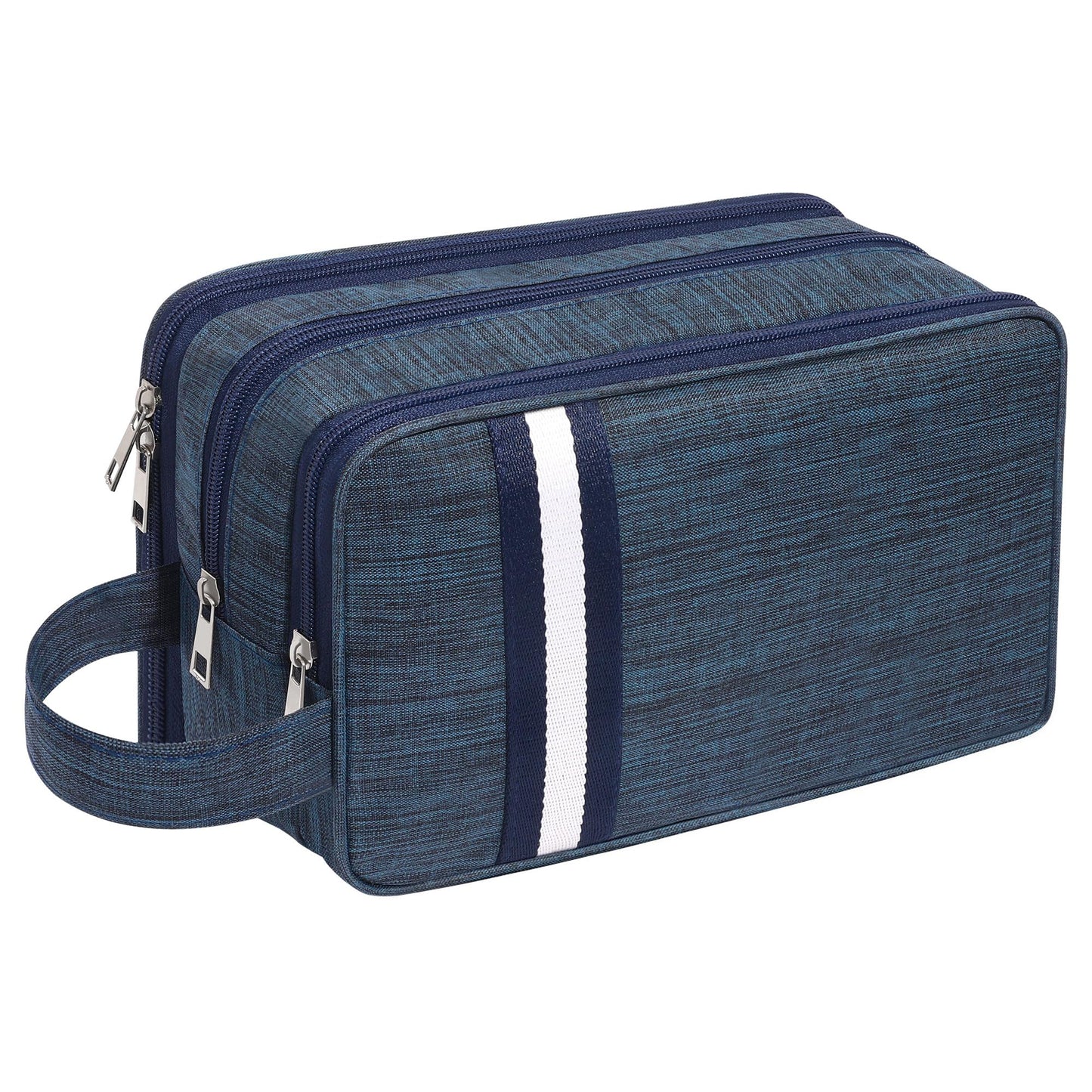 VOCUS Travel Toiletry Bag for Men,Portable Toiletry Organizer Bag with Large Capacity,Hanging Dopp Kit Water-resistant Shaving Bag for Toiletries Accessories(Navy Blue)