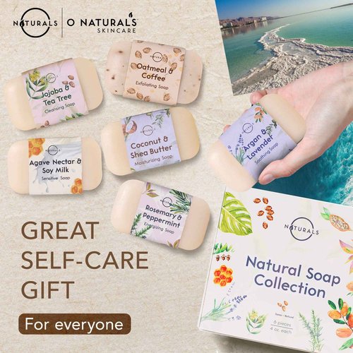 O NATURALS. Natural Soap Collection and Green Tea Soap Collection Bundle. Two 6 packs 4 ounce Each Bar