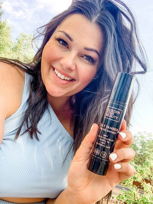 Face Tanner – Self Tan Serum w/Hyaluronic Acid and Organic Oils, Self Tanners Best Sellers, Facial Sunless Tanner for Natural Sunkissed Glow, Fake Tan Moisturizer, 2.0 fl (Light to Medium)