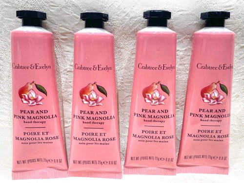 Crabtree & Evelyn Pear & Pink Magnolia Hand Therapy .9 oz SET of 4