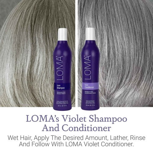 Loma Hair Care Violet Shampoo Violet Conditioner Duo, 12 Fl Oz , 2 Count (Pack of 1)