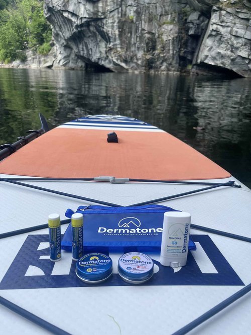 Dermatone Outdoor Protection Gift Pack | Contains 4 of our Sunscreen, Skin Protection Products | Classic Tin, Z-Cote, Mineral Sunscreen Stick & 2 Medicated Lip Balms