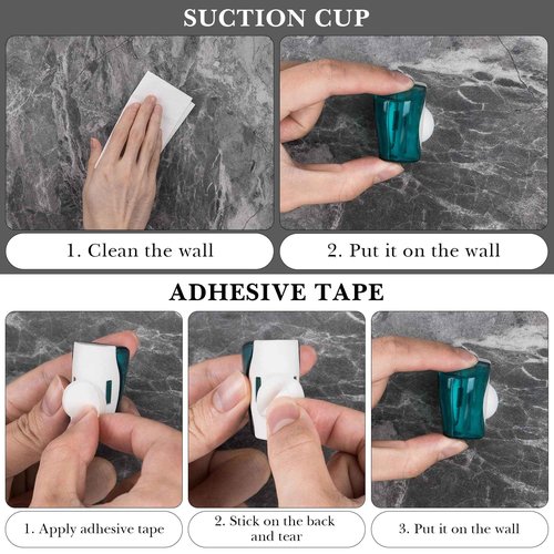 Linkidea Travel Toothbrush Head Covers with Suction Cup, Portable Wall Mount Toothbrush Cap Holder for Outdoor (12 Pcs)