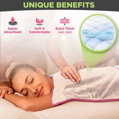 Fushay Premium Microfiber Towels - 5 Pack Ideal for Estheticians, Barbers, Salons Extra Thick, High Absorbency, Professional-Grade (White with Pink Border)