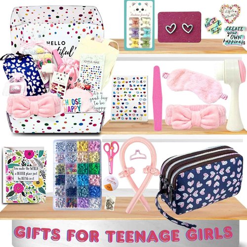 Mark and Lola's Teen Gift Box for Girls with 12 Gifts in one | Curated Tween Trendy Gifts | Birthday Box for Tween Girls, Seasonal Gifts, Reward Gifts, and Thinking of You Gift Box