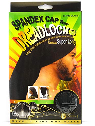 King.J Super Long Unisex Spandex Cap for Dreadlocks Various Colors