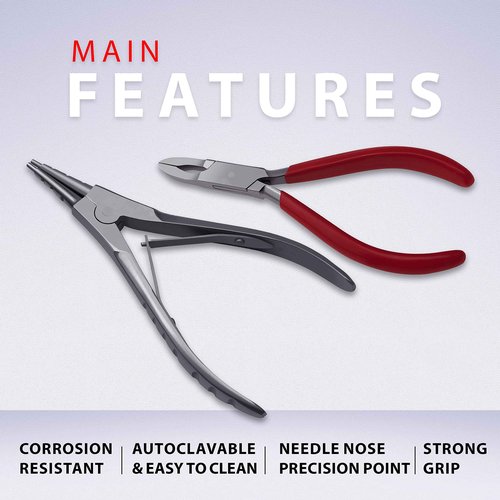 SURGICAL ONLINE Bead Capture Ring Opener & Closer Set - Ball Closure Body Piercing Tool Tattoo, Autoclavable, Needle Nose Beak