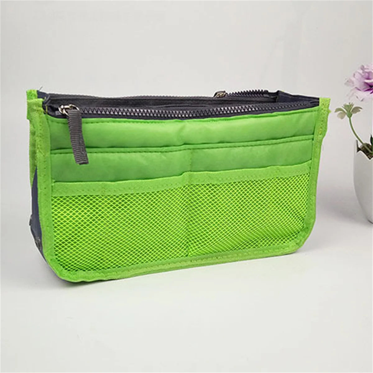 Large Capacity Bi-fold Storage Bag with Double Zipper for Household Organization