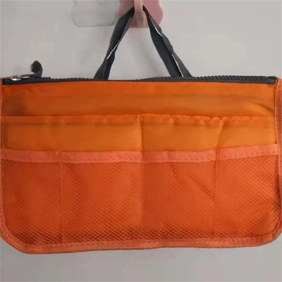 Large Capacity Bi-fold Storage Bag with Double Zipper for Household Organization