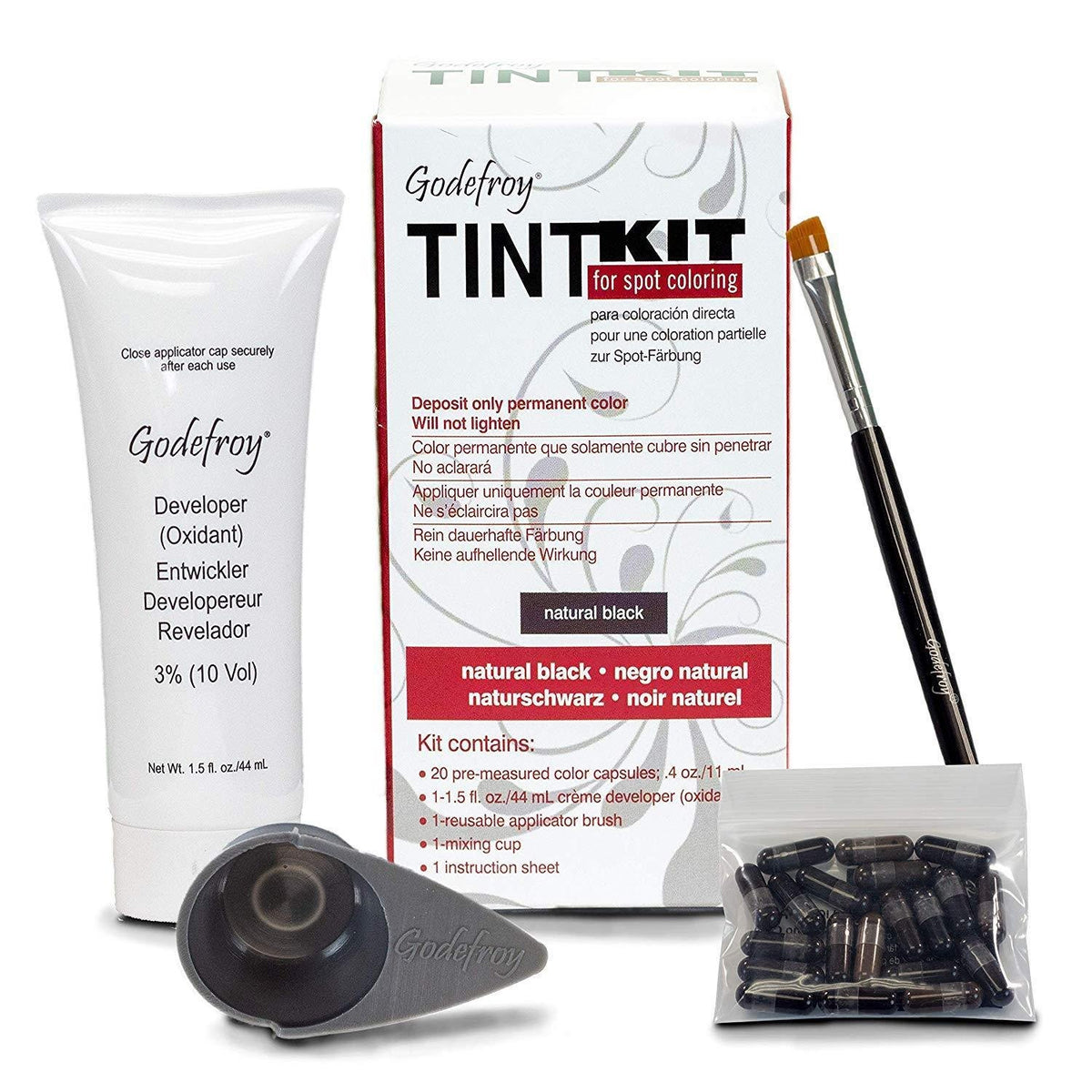 Hair Color Tint Kit for Gray Hair Covering - 20 Applications, Multiple Shades