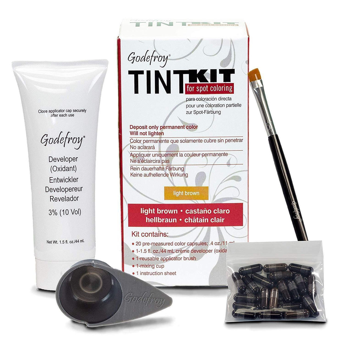 Hair Color Tint Kit for Gray Hair Covering - 20 Applications, Multiple Shades
