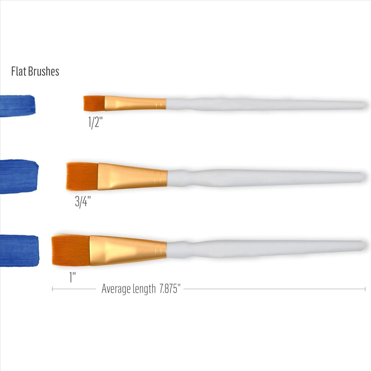 Artist-Quality Paint Brush Set with Flagged Bristles - Precision Art Tools