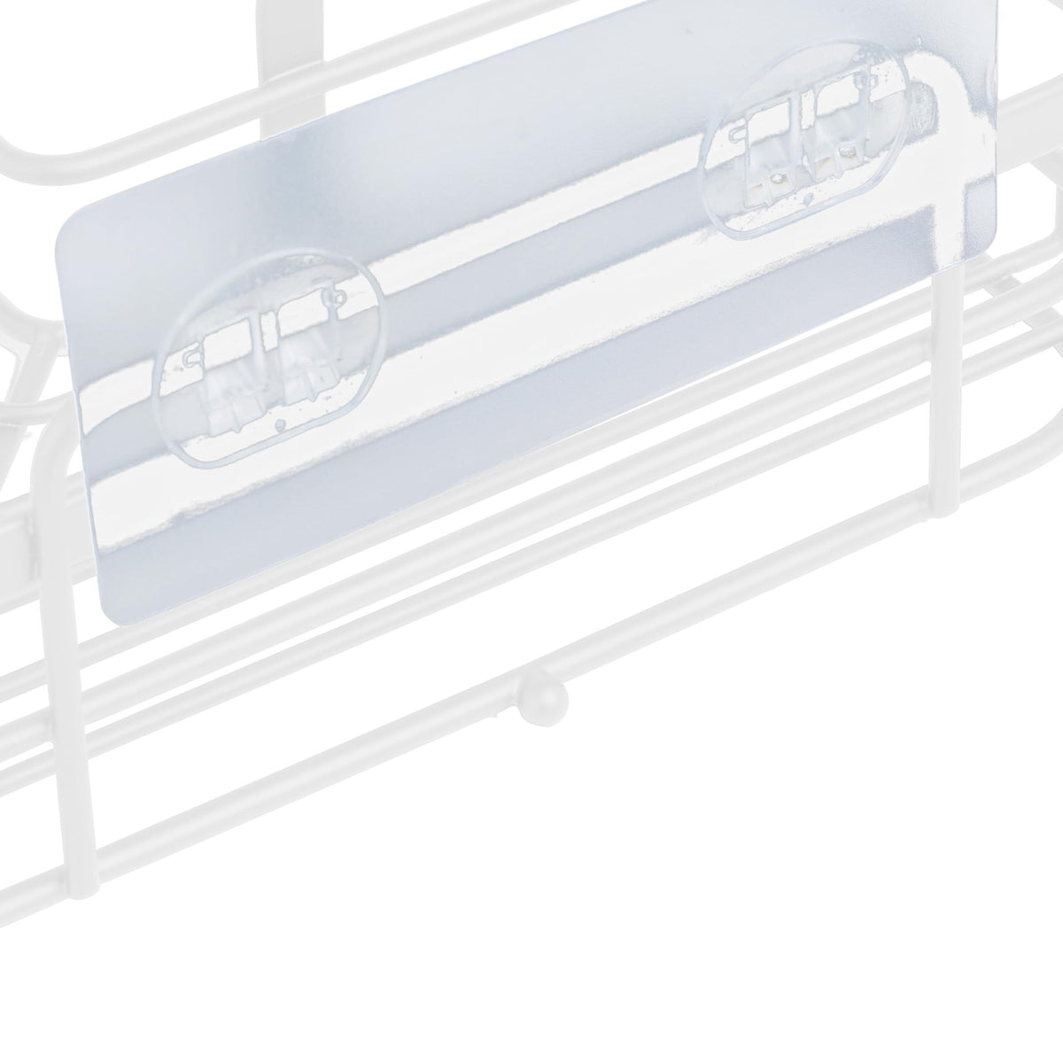 Adhesive Corner Shower Shelf Set - White, Rust-Proof Wall Mount Bathroom Caddy