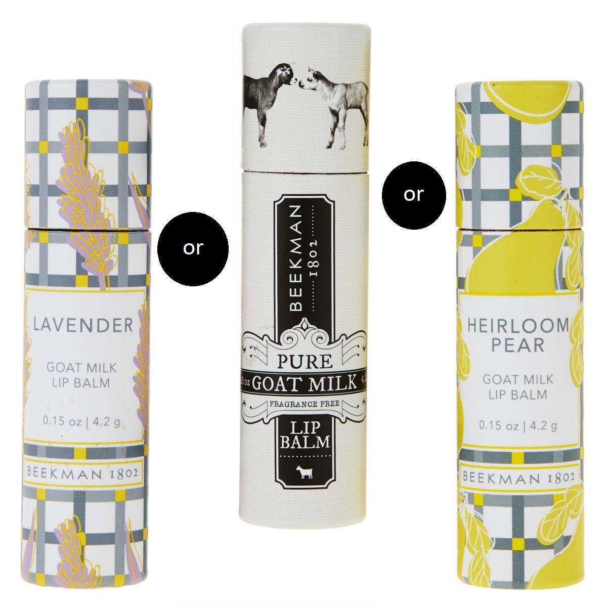 Natural Goat Milk Lip Balm with Shea & Coconut Oil - Scented Moisturizing Lip Care