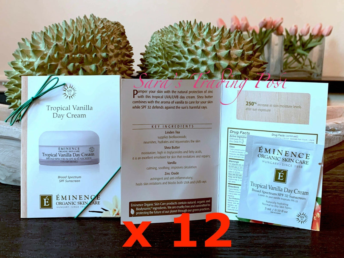 Eminence Tropical Vanilla Day Cream SPF 32 Sample Set - 12 Cards