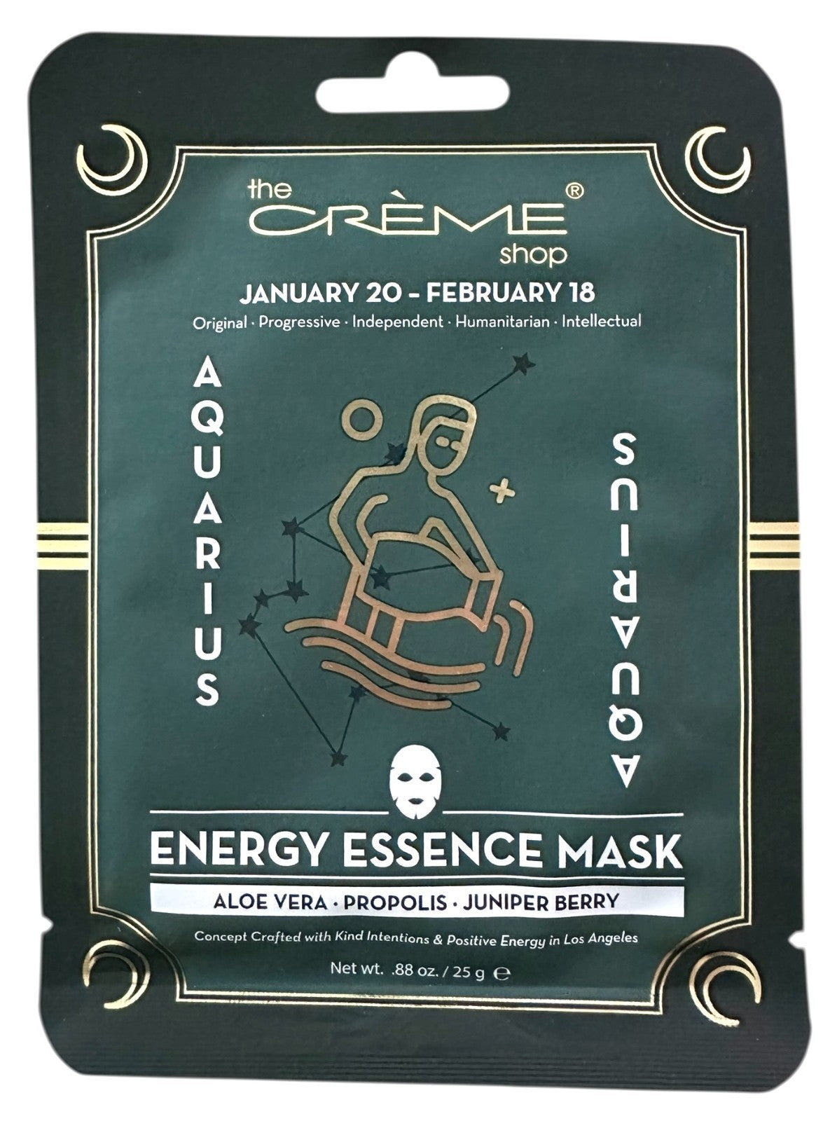Aquarius Energy Essence Face Mask - Aloe Vera & Propolis, 9ct