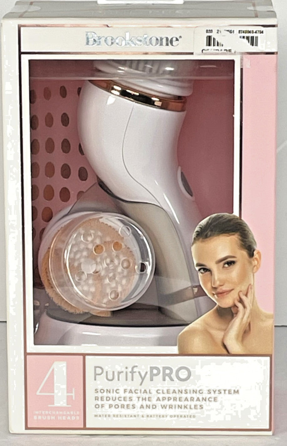 6-Piece Sonic Facial Cleansing System with Brush Heads - Deep Clean & Exfoliate